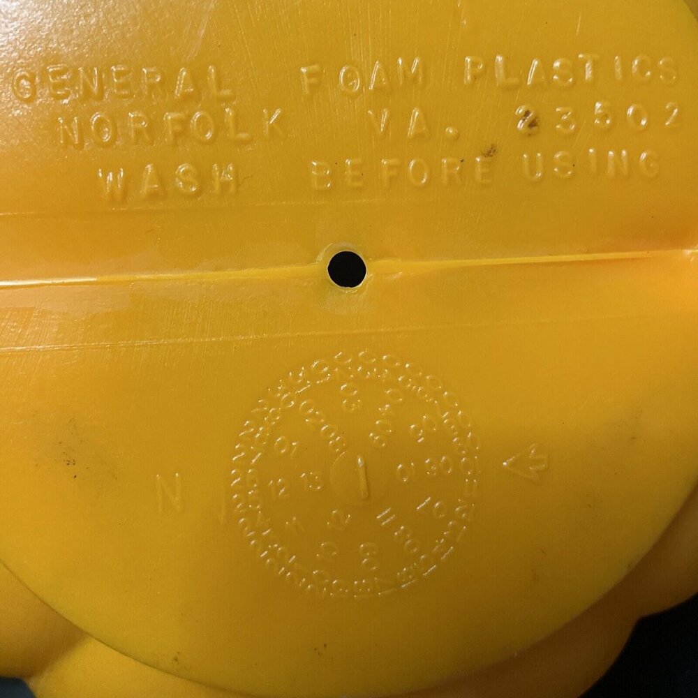 Halloween Jack O Lantern Pumpkin Bucket Vintage Blow Mold General Foam Plastics - Picture 3 of 3